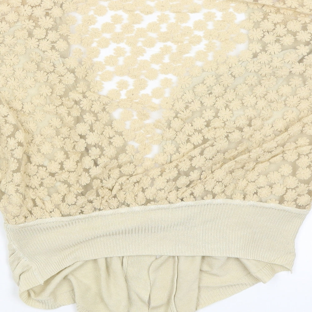Mixumi Womens Gold Wrap Jumper Size M
