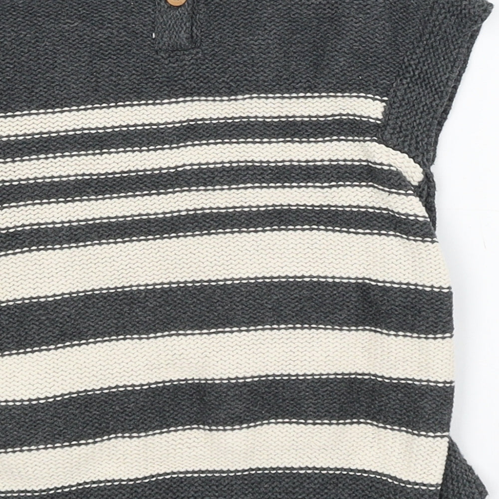 NEXT Baby Grey Striped Pullover Jumper Size 9-12 Months