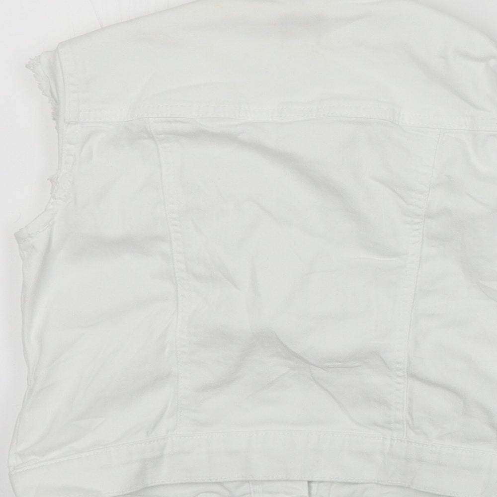 Gap Girls White Gilet Coat Size S