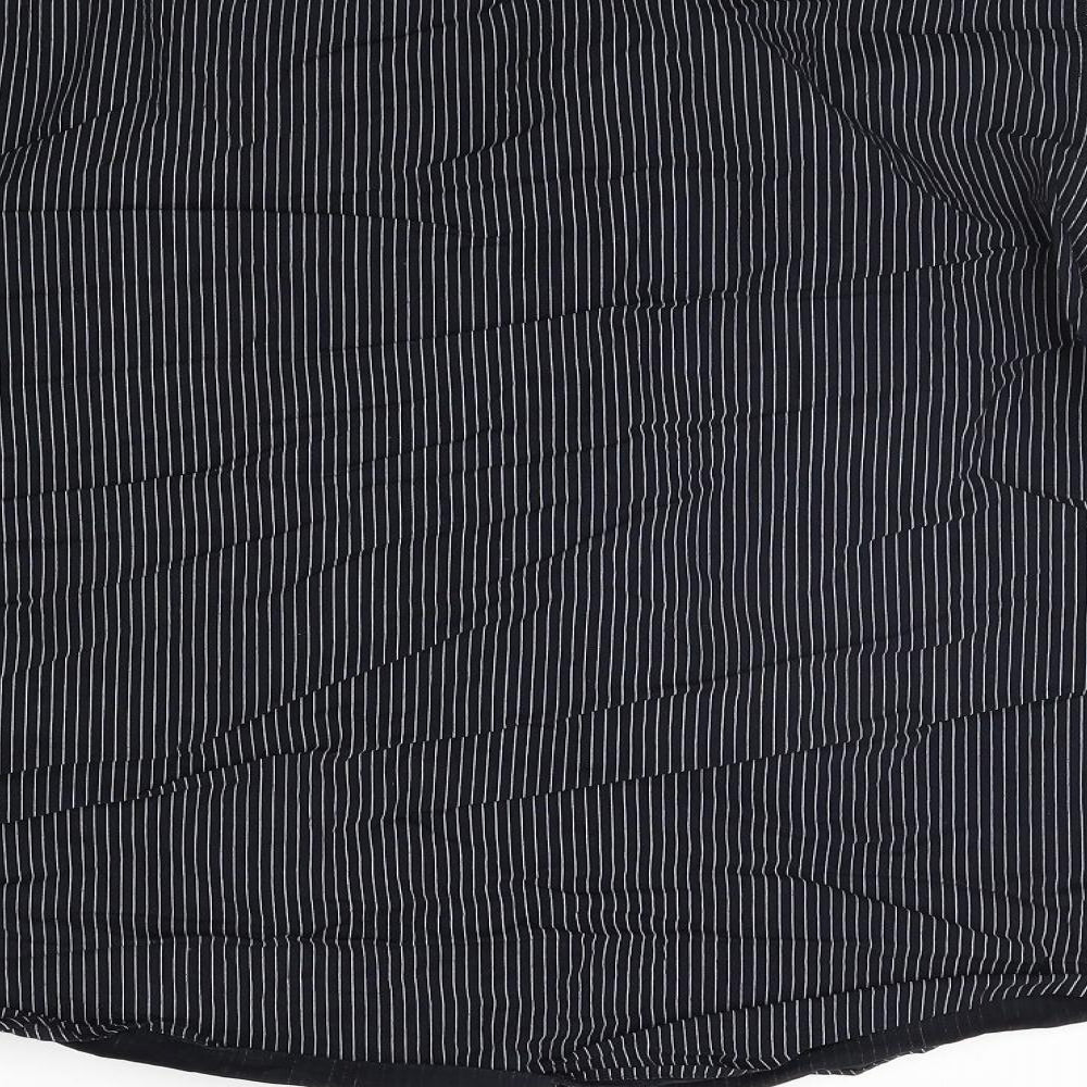 NEXT Mens Black Polka Dot Button-Up Size XL