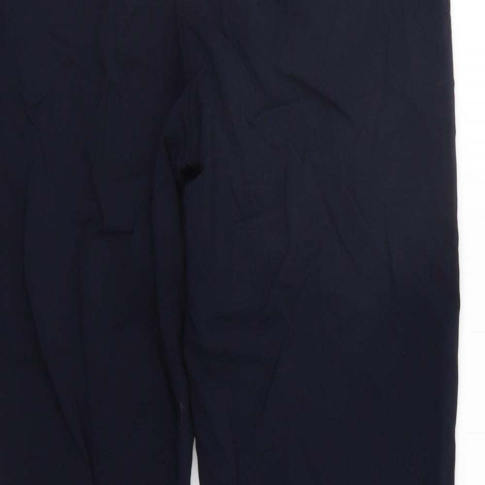 Marks and Spencer Womens Blue Houndstooth Trousers Size 8 L23 in