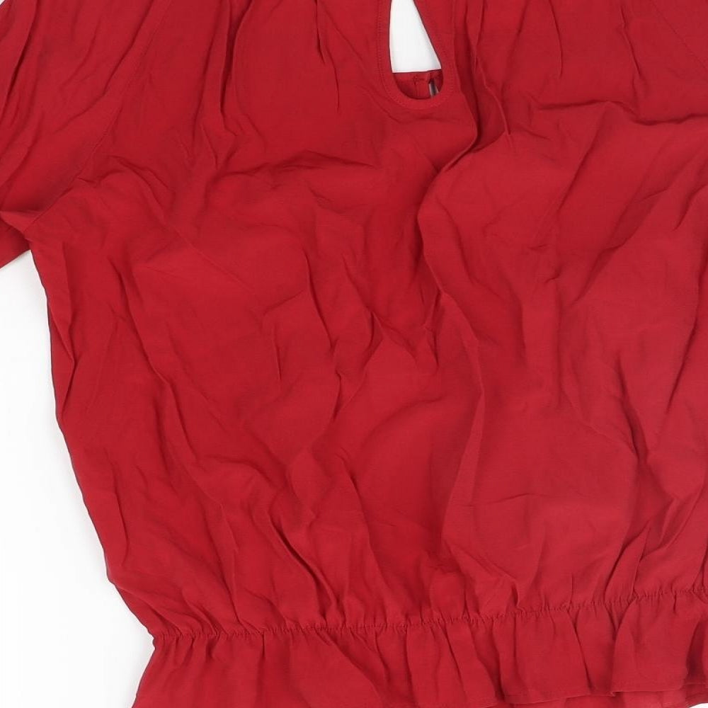 NEXT Womens Red Basic Blouse Size 12