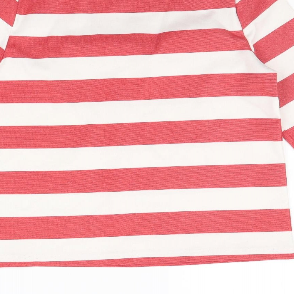 Marks & Spencer Womens Red Striped Pullover Jumper Size 10