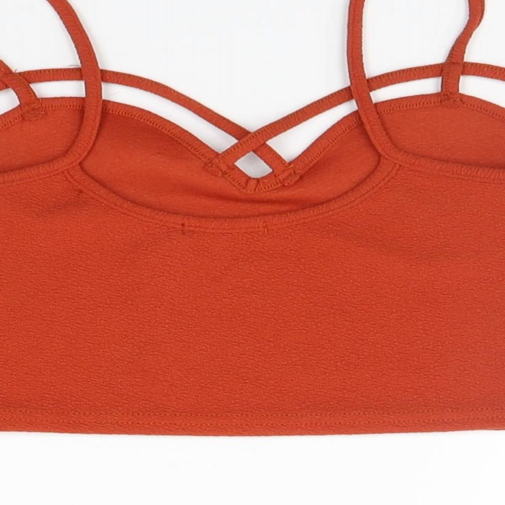 Boohoo Womens Orange Tank Size 10