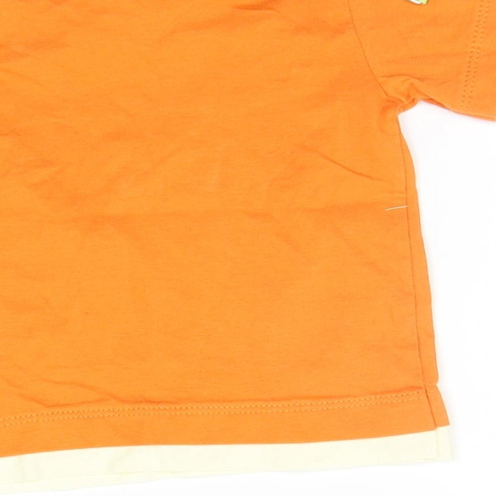 Baby Line Boys Orange Houndstooth Basic Polo Size 9-12 Months