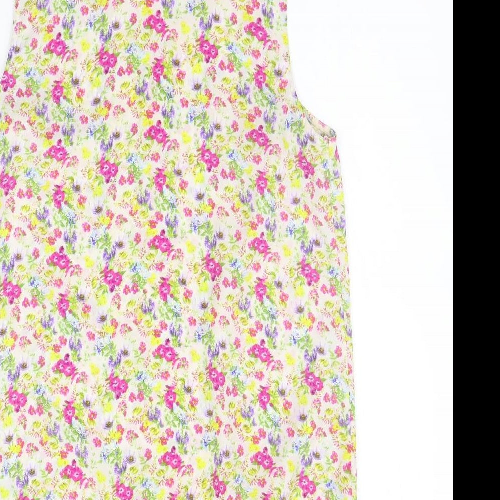 New Look Womens Beige Floral Basic Blouse Size 12