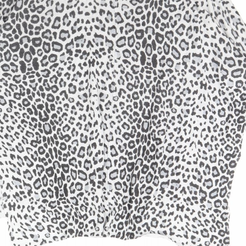 H&M Womens Grey Animal Print Pullover Jumper Size S
