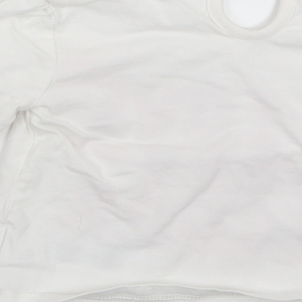 F&F Girls White Basic T-Shirt Size 6-9 Months