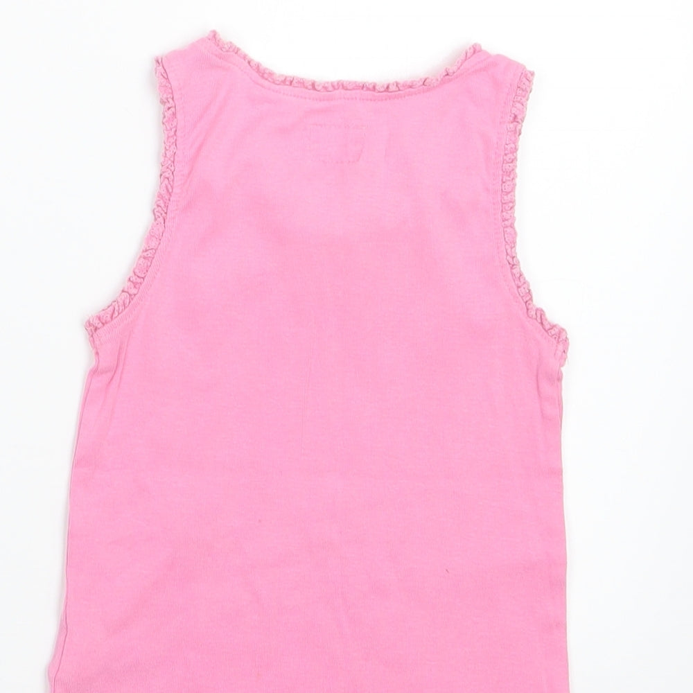 NEXT Girls Pink Basic Tank Size 2-3 Years