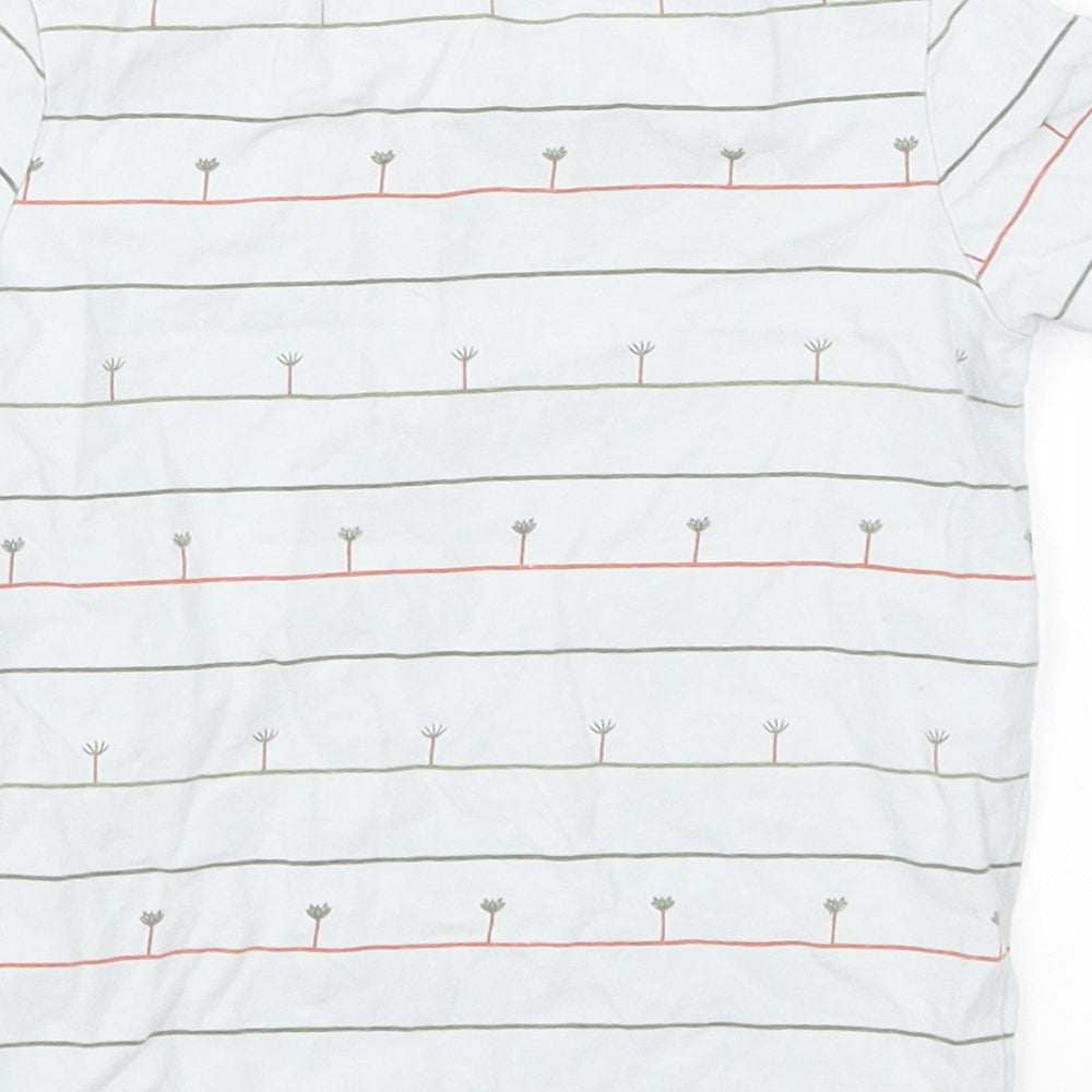 George Boys Blue Striped Basic T-Shirt Size 12-18 Months - Trees