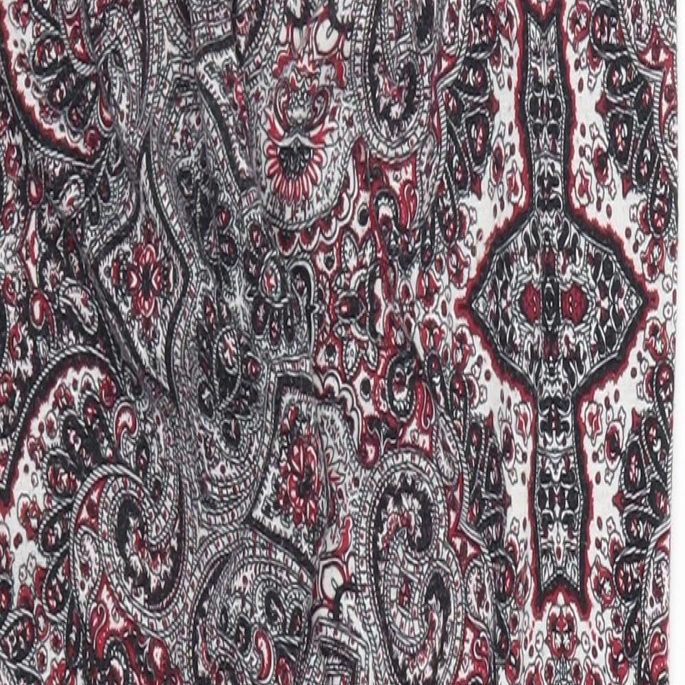 Amosphere Womens Red Paisley Trousers Size 8 L26 in