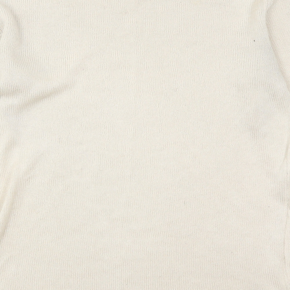 Cotton Traders Womens Beige Knit Pullover Jumper Size 12