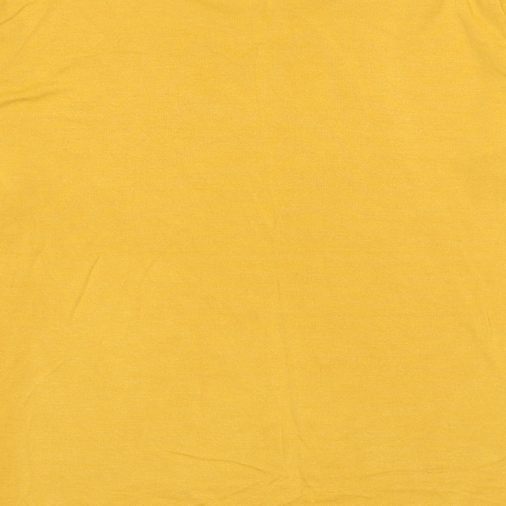 QED London Womens Yellow Jersey Basic T-Shirt Size 14