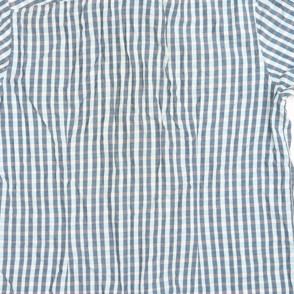 Jack Reid Mens Blue Button-Up Size L