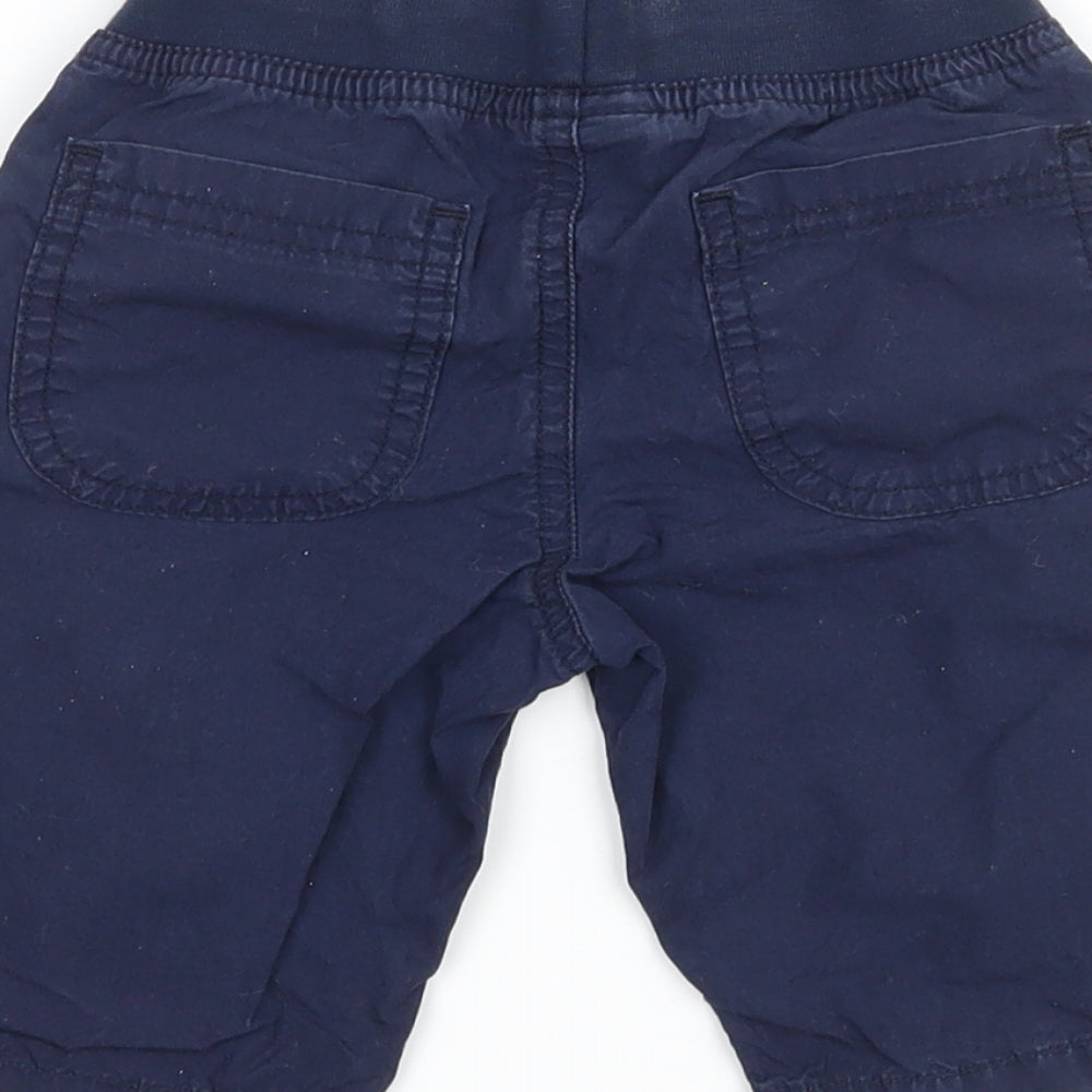 JAKO-O Boys Blue Ramie Cargo Trousers Size 12-18 Months