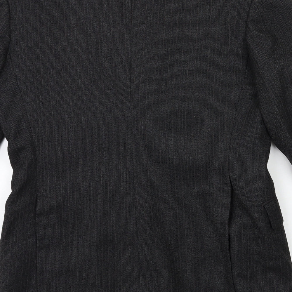Preworn Mens Black Jacket Suit Jacket Size 38