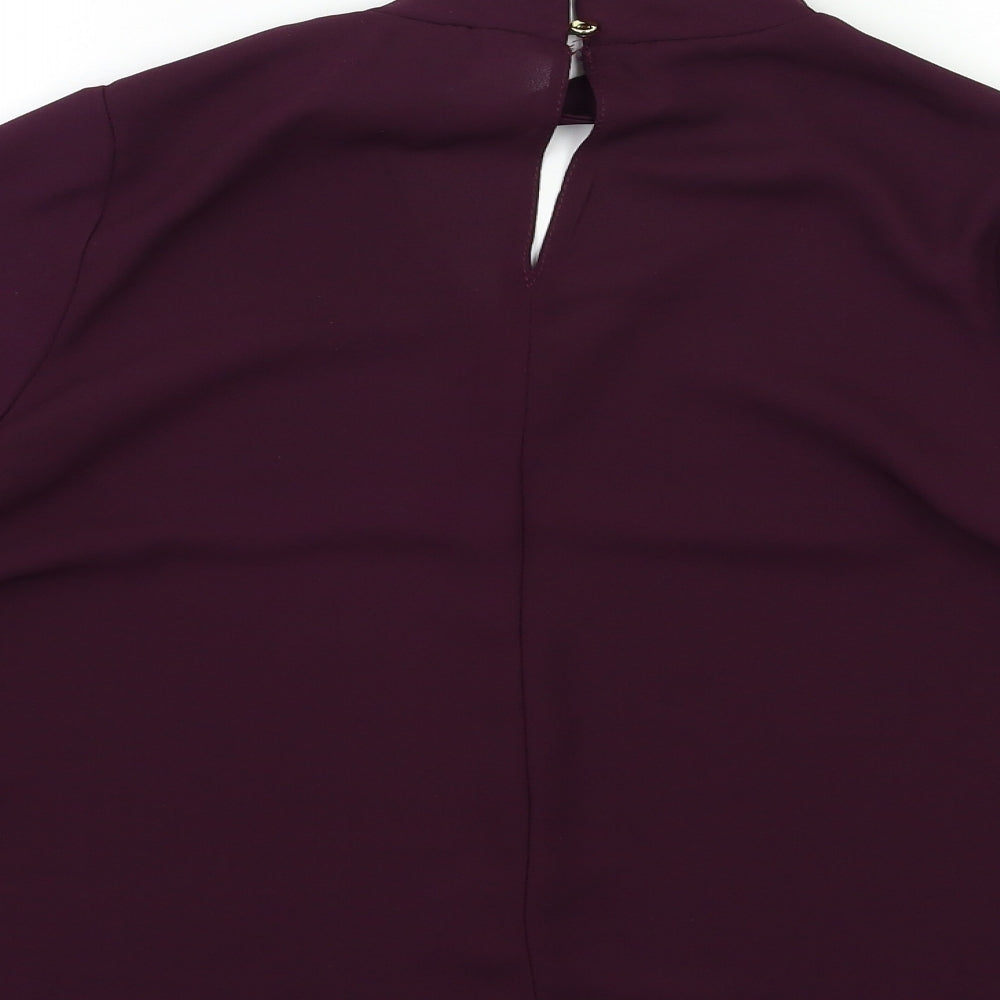 Atmosphere Womens Purple Basic Blouse Size 8
