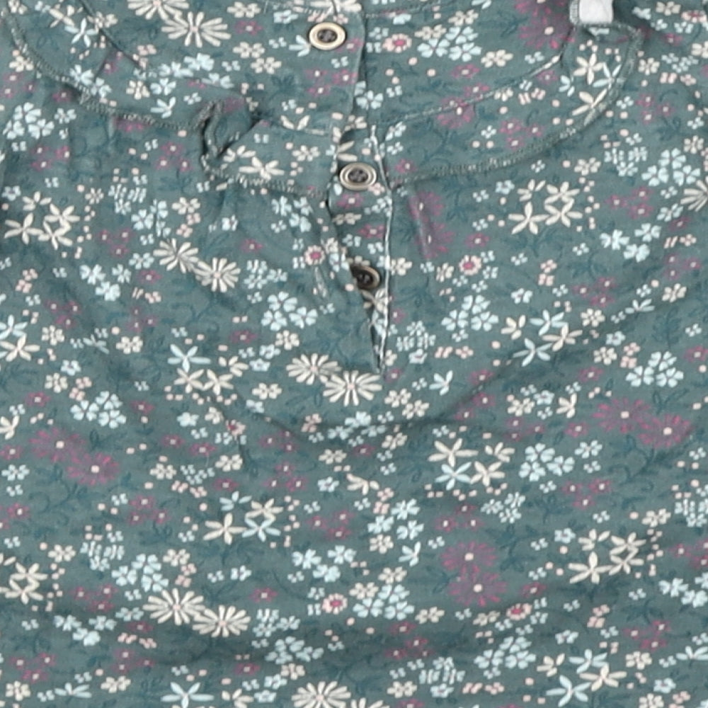 George Girls Green Floral A-Line Size 3-6 Months