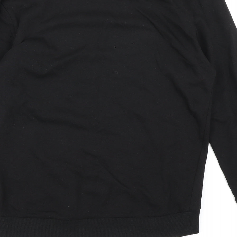 Divided Womens Black Pullover Sweatshirt Size XS - Christmas Candy Canes