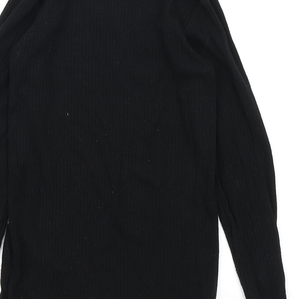 F&F Girls Black Basic T-Shirt Size 8-9 Years