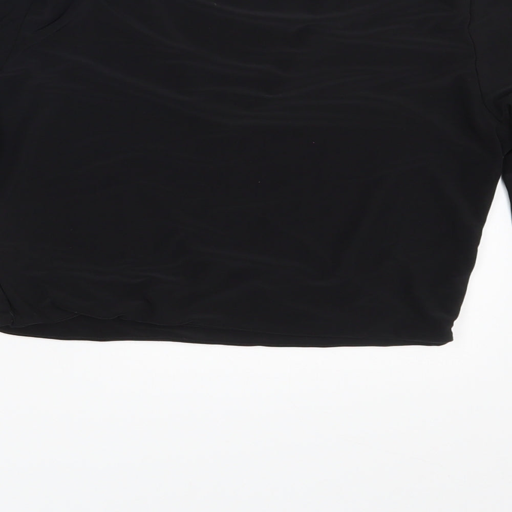 PRETTYLITTLETHING Womens Black Basic Blouse Size 12