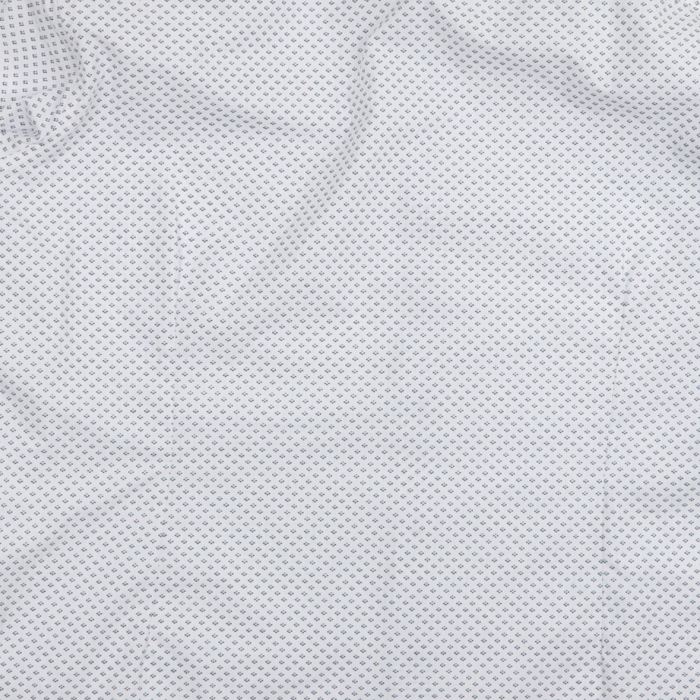 burton menswear Mens White Geometric Button-Up Size L