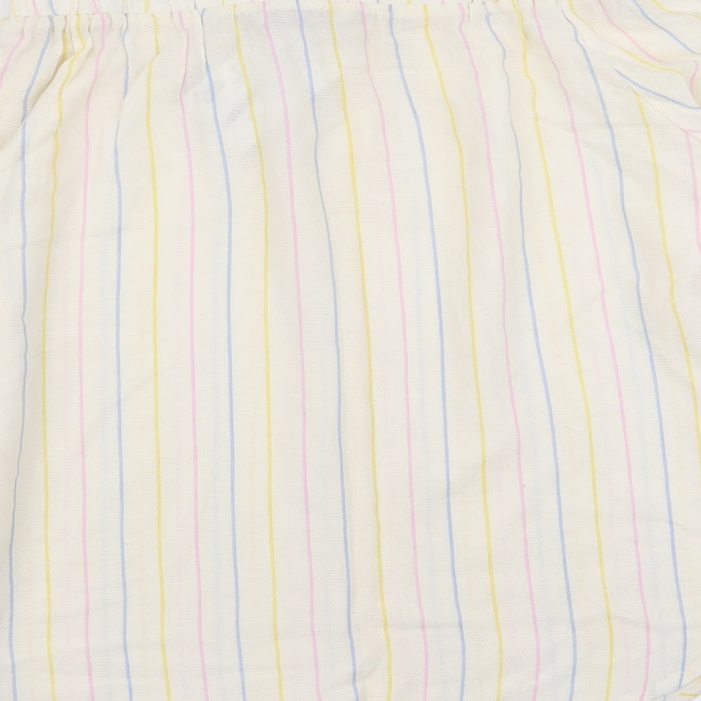 actuel Womens Multicoloured Striped Basic Blouse Size M