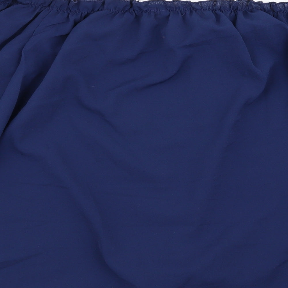 chicme Womens Blue Basic Blouse Size L
