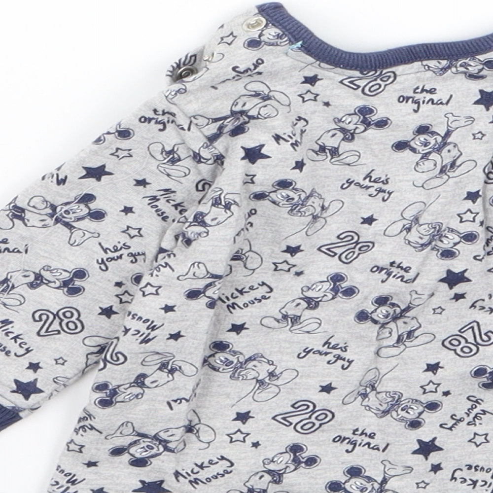 Brand and care label for Asda George boys’ multicoloured geometric jumper, size 0-3, months - disney