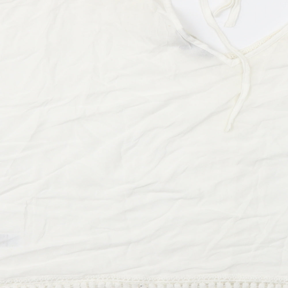 New Look Womens White Basic T-Shirt Size 12