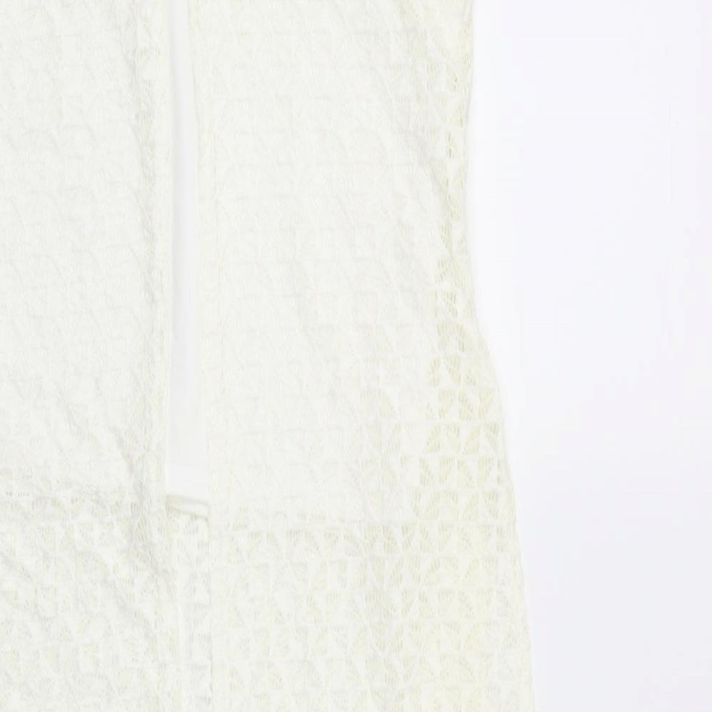 Quiz Womens Ivory Basic T-Shirt Size 10