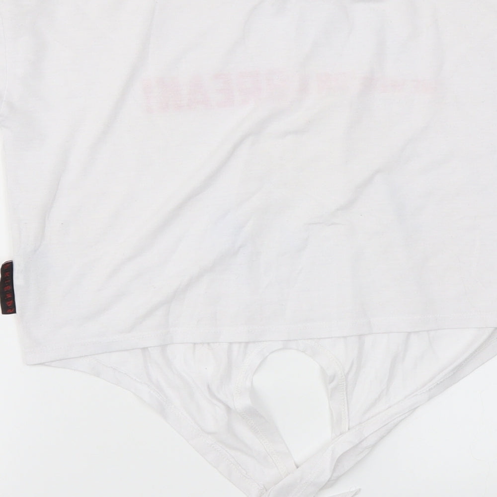 Primark Womens White Basic T-Shirt Size 4