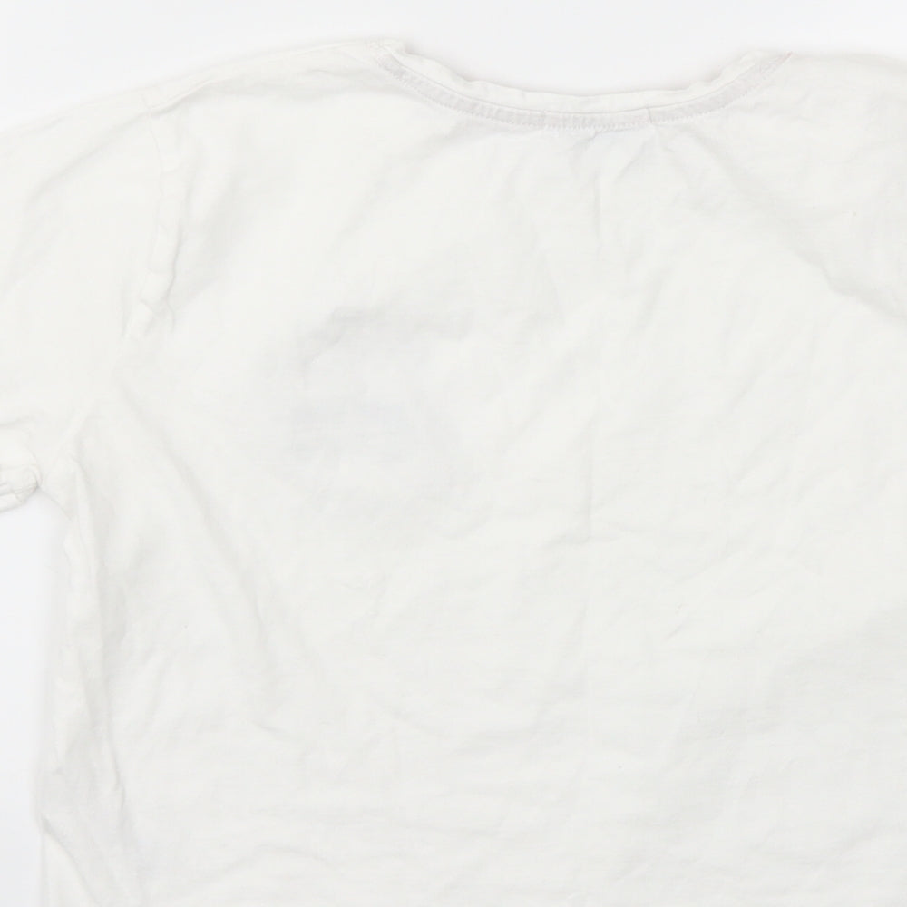 New Look Girls White Basic T-Shirt Size S
