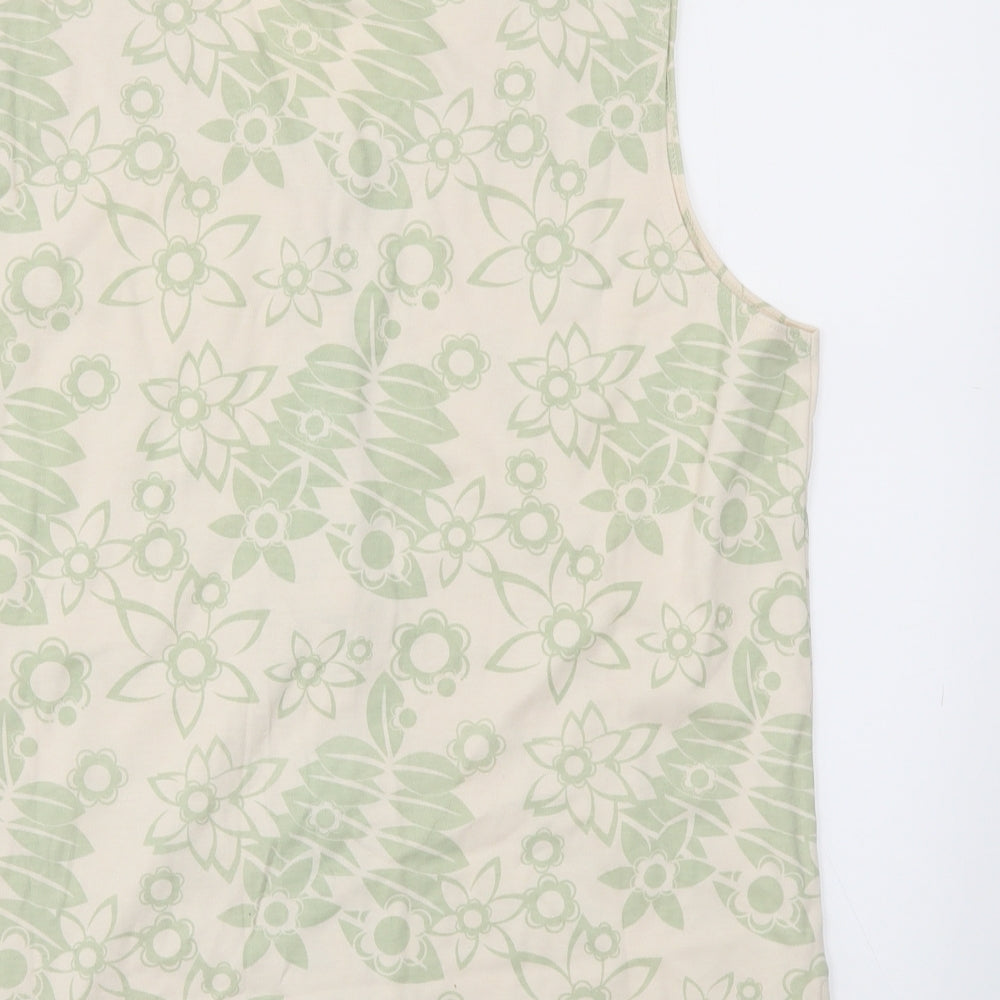 South Lodge Womens Green Floral Basic T-Shirt Size 2XL