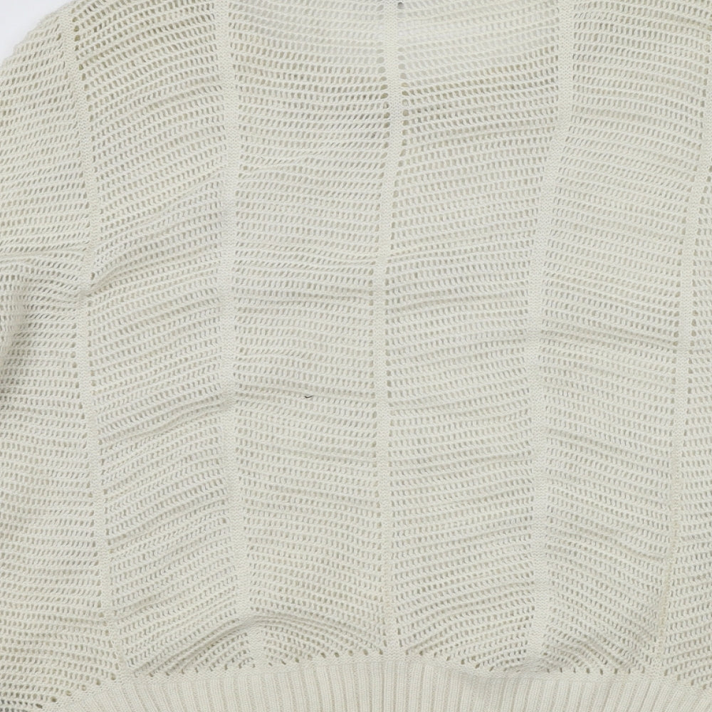 New Look Womens White Pullover Jumper Size 18