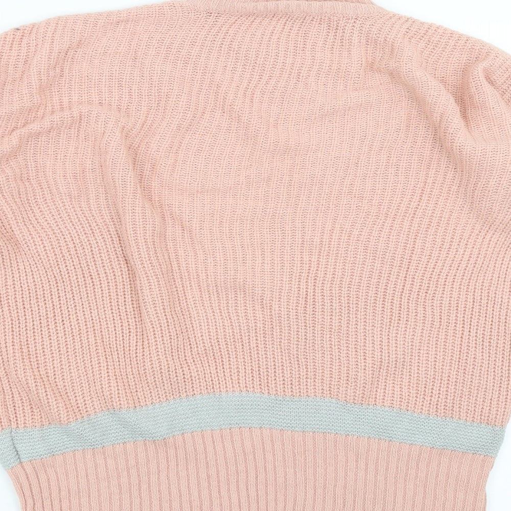 PEP&CO Womens Pink Knit Pullover Jumper Size 10