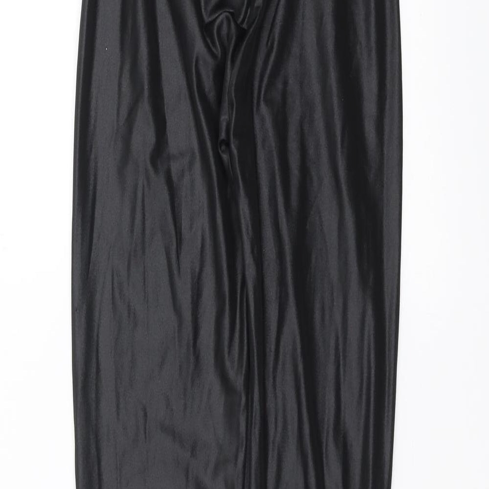 Preworn Womens Black Carrot Leggings Size S L23 in - Lace up Detail