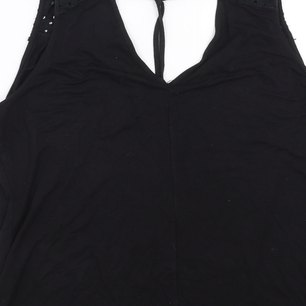George Womens Black Basic Blouse Size 14