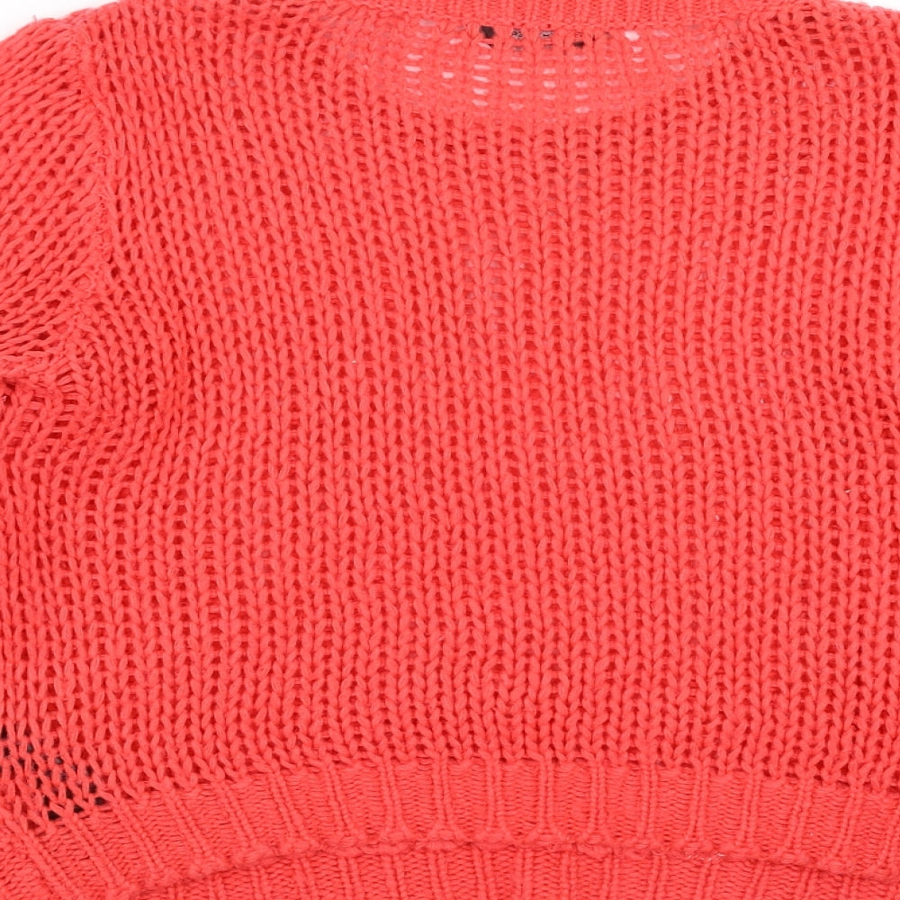 Dorothy Perkins Womens Red Knit Pullover Jumper Size 14