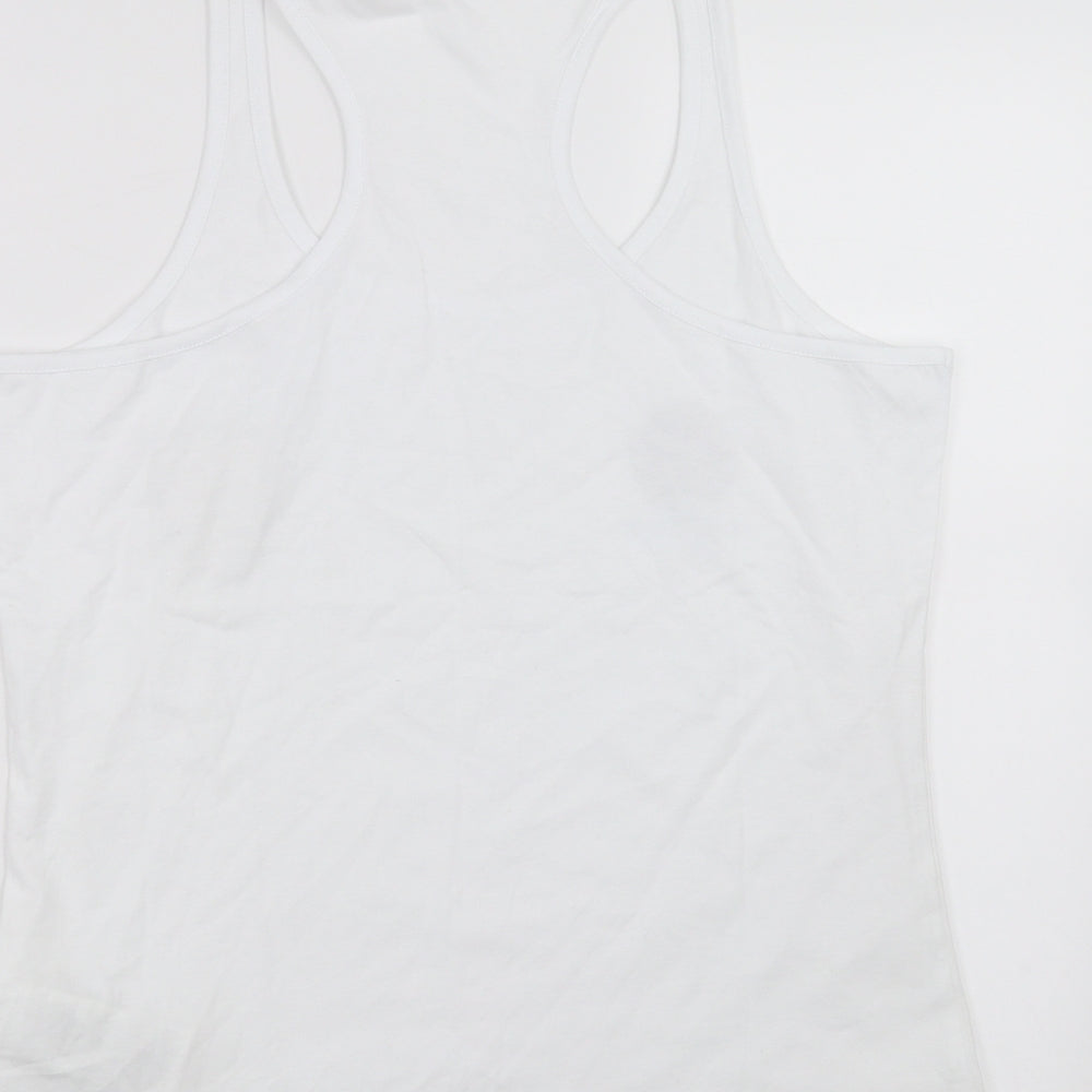 EURO2020 Womens White Basic Tank Size 14