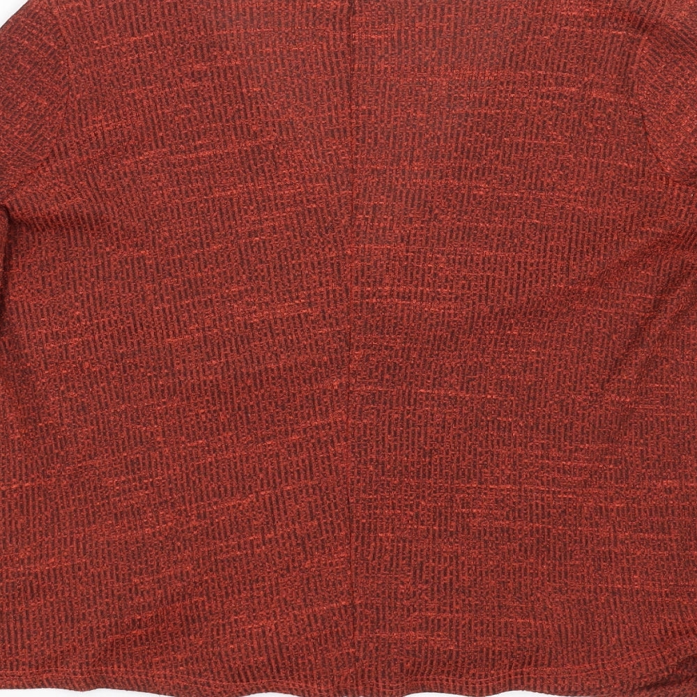 River Island Womens Orange Knit Pullover Jumper Size 10