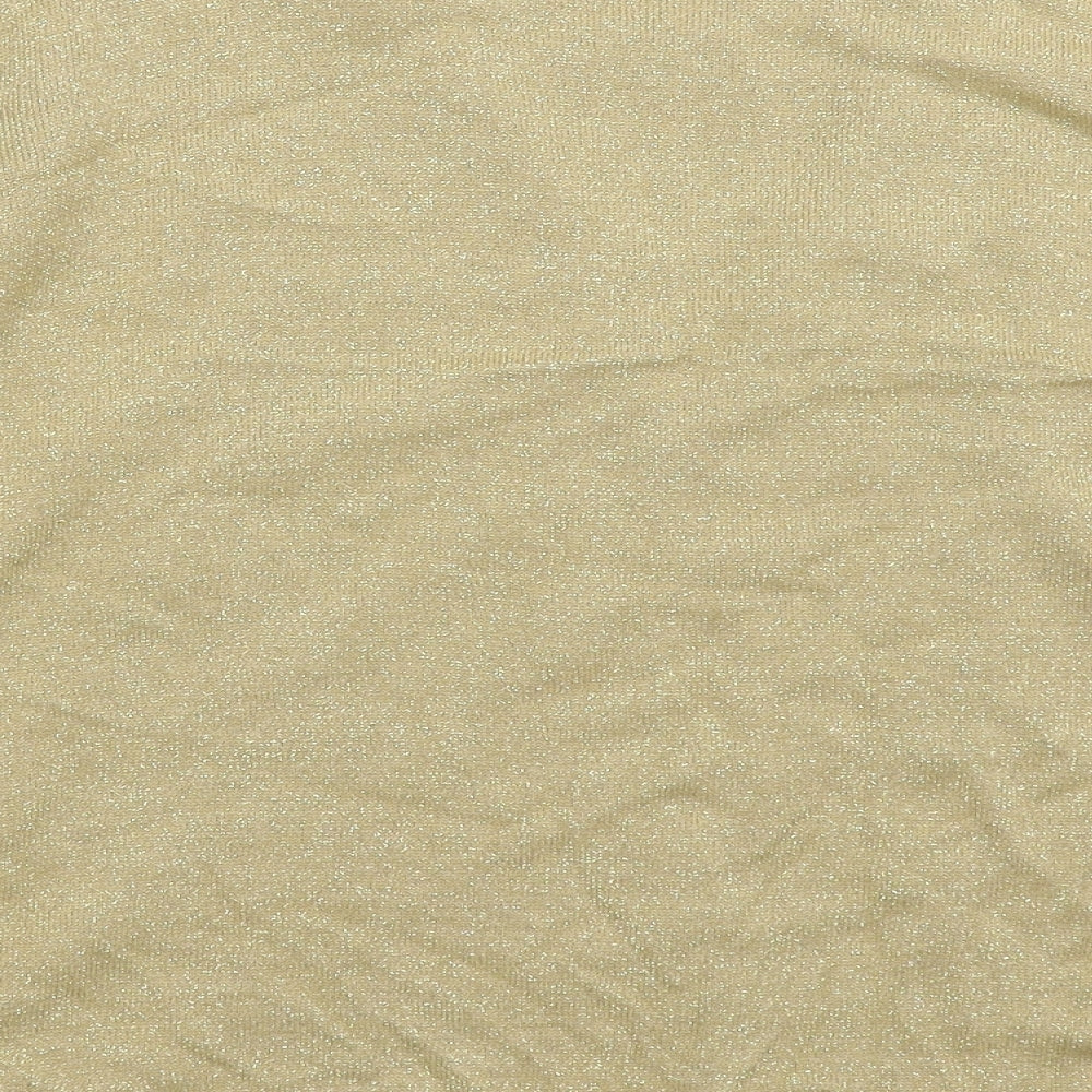 Bonmarché Womens Gold Knit Pullover Jumper Size M