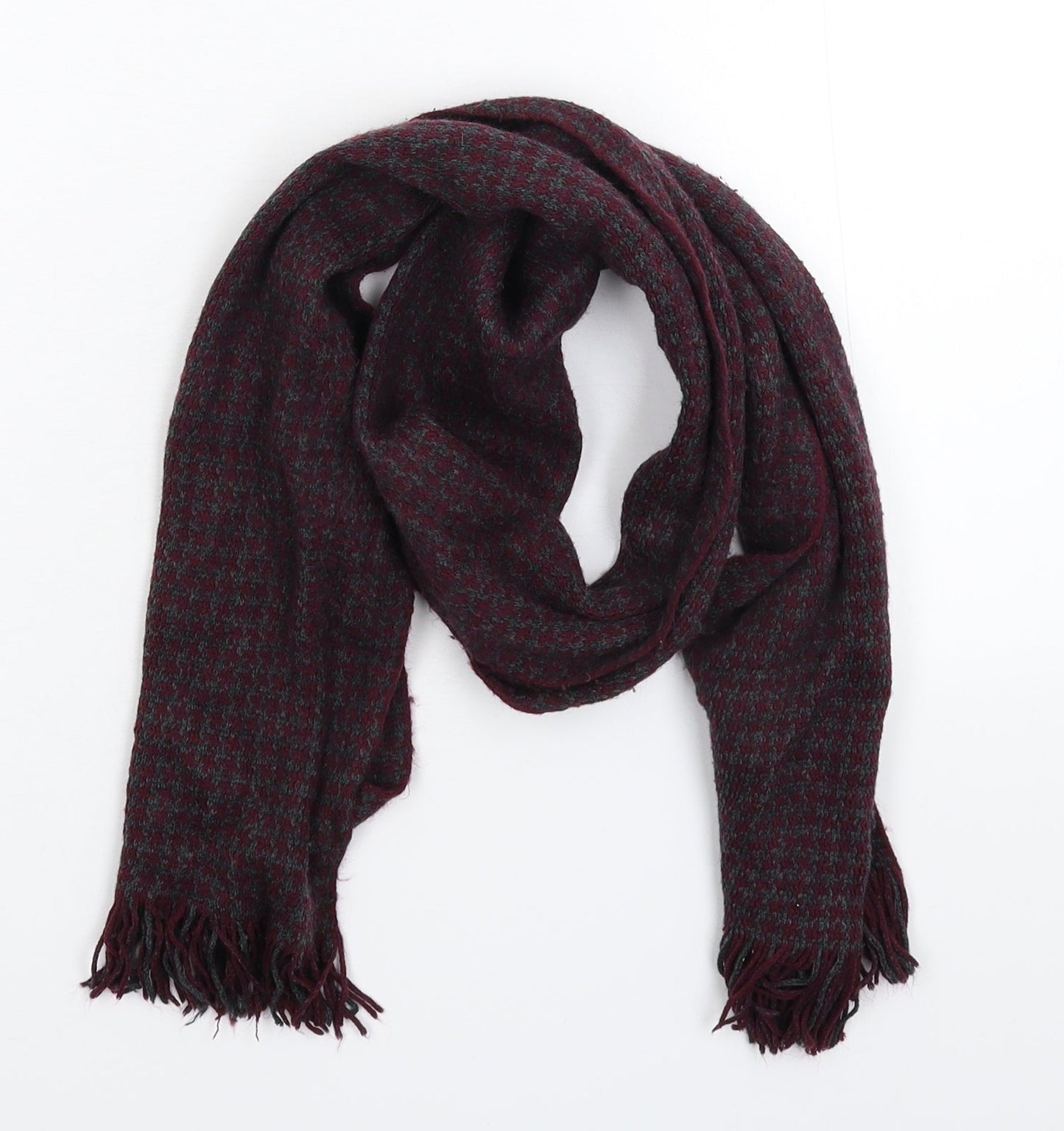 Preworn Mens Bronze Geometric Knit Scarf One Size