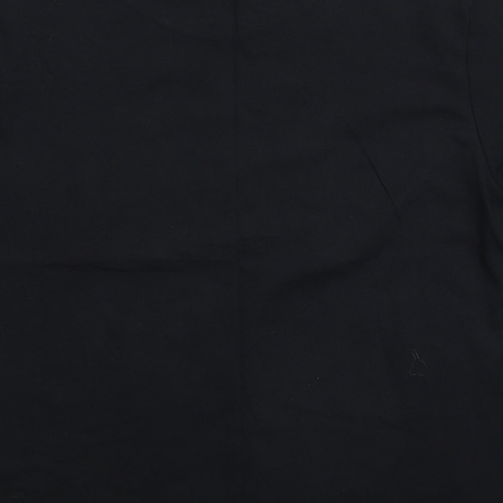 Divided Womens Black Cropped T-Shirt Size M
