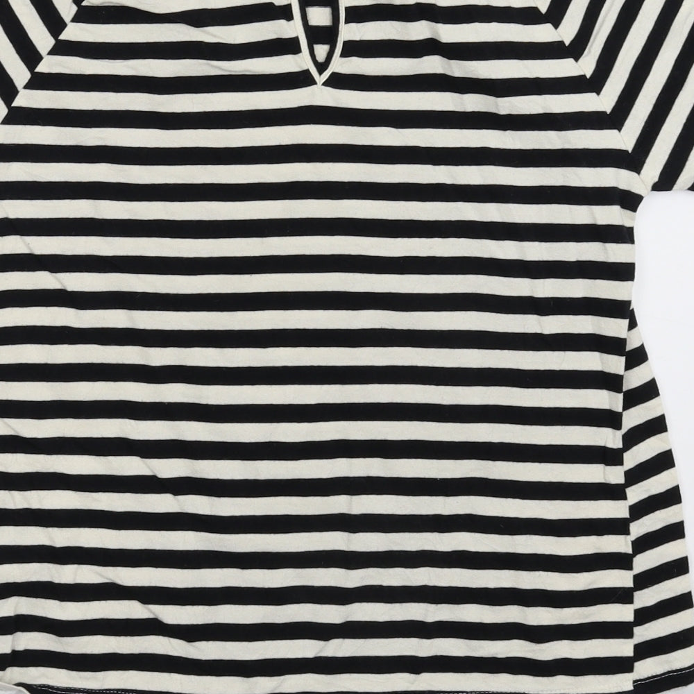Monteau Womens Multicoloured Striped Basic Polo Size M