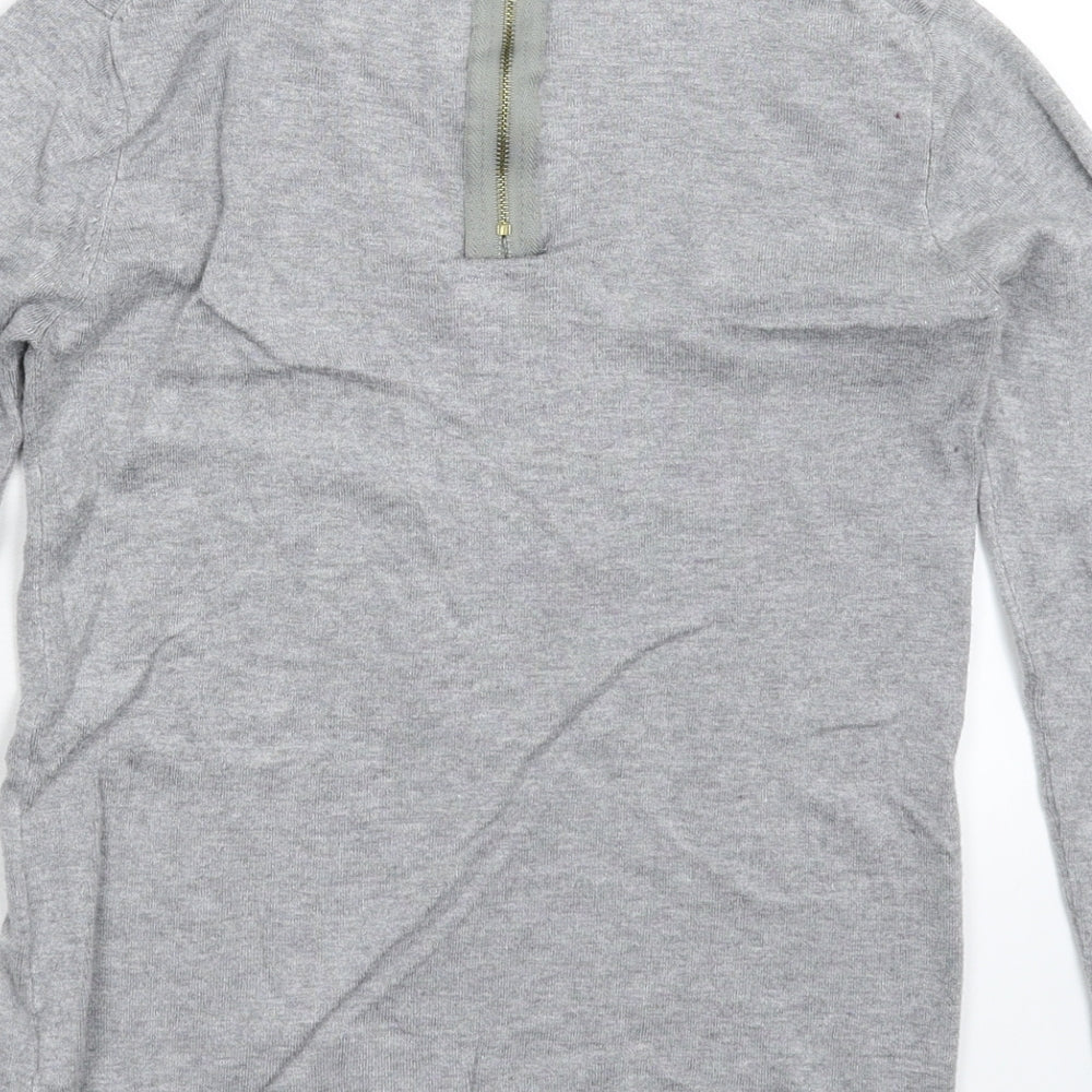 Zara Womens Grey Knit Pullover Jumper Size S