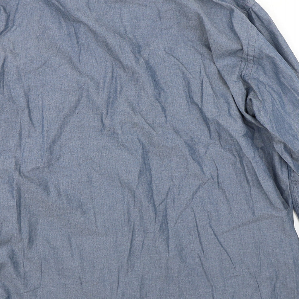 Taylor & Wright Mens Black Herringbone Dress Shirt Size L
