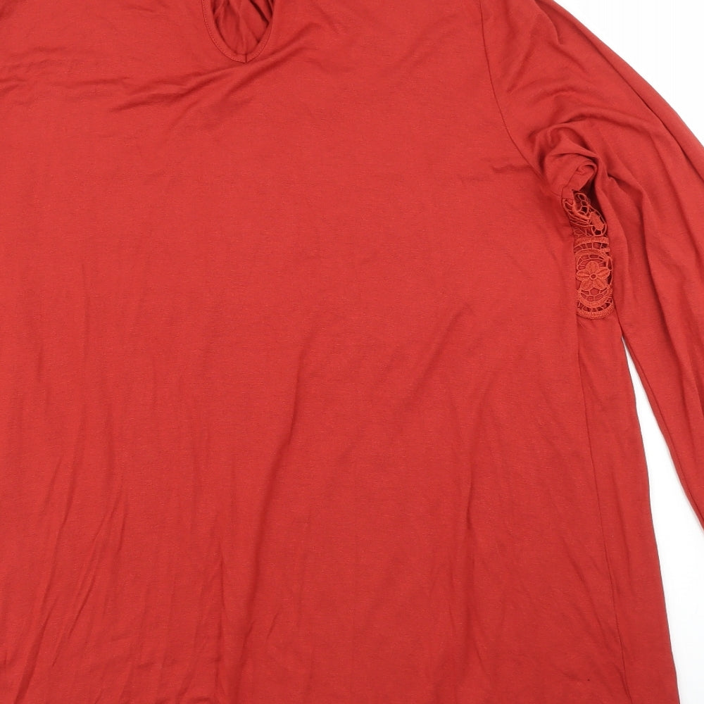 Body Flirt Womens Orange Basic Blouse Size XL