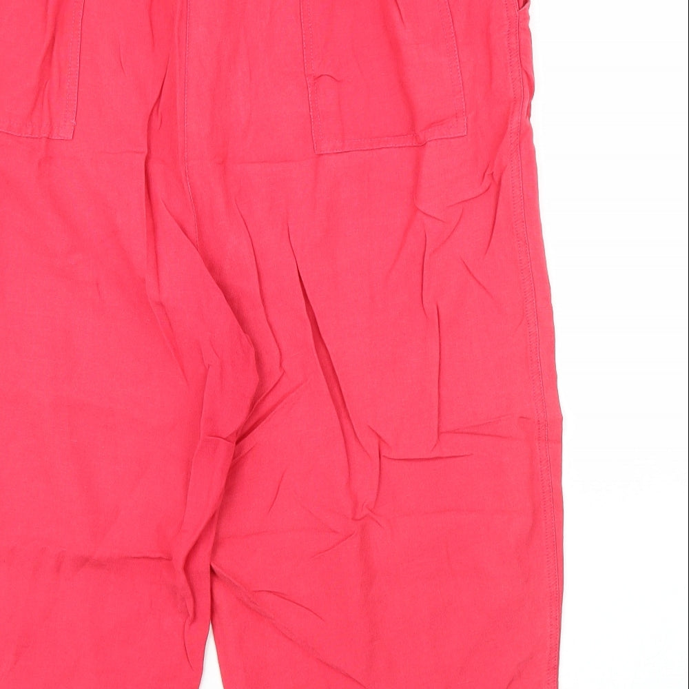 Being Casual Womens Red Capri Trousers Size XL