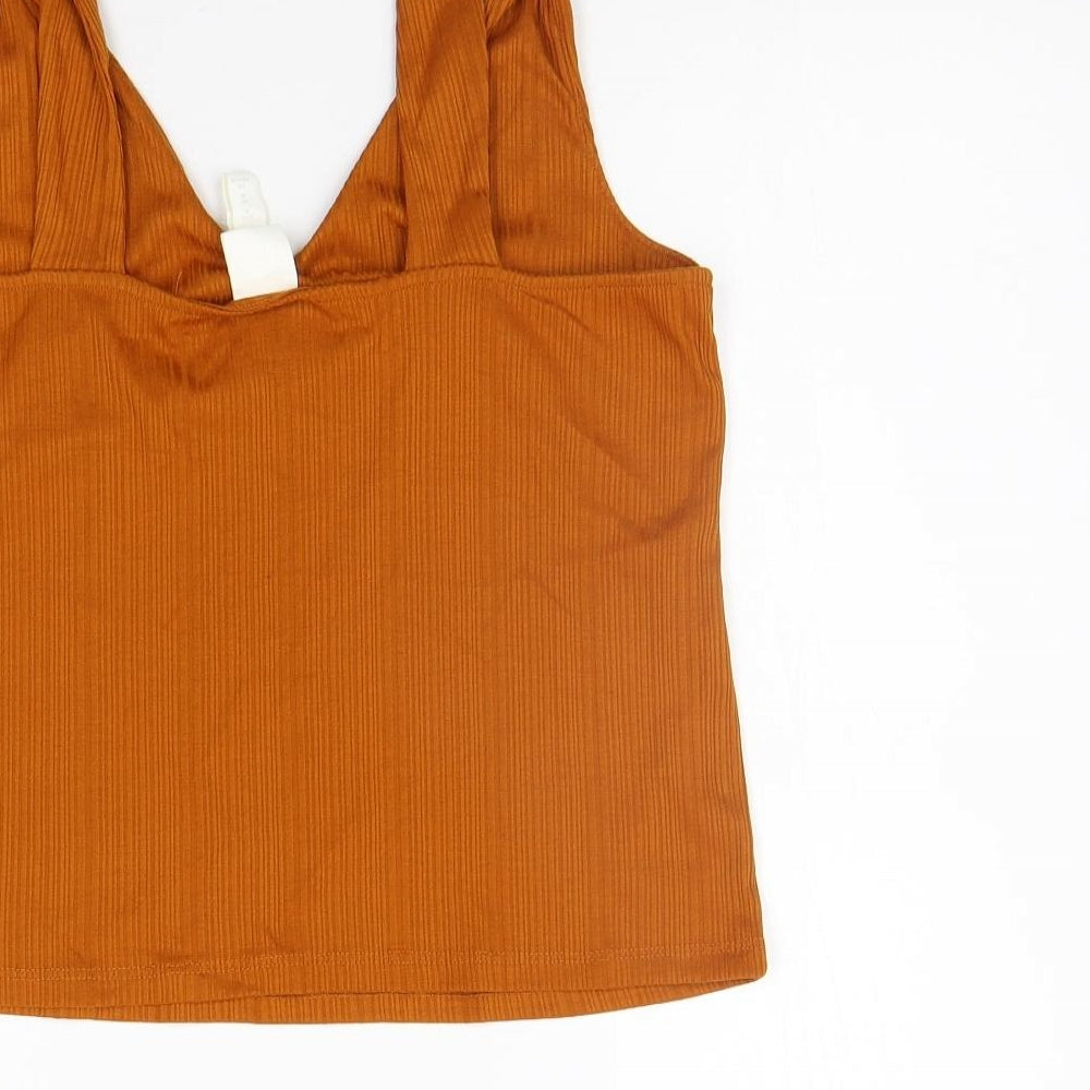 H&M Womens Orange Basic Tank Size M
